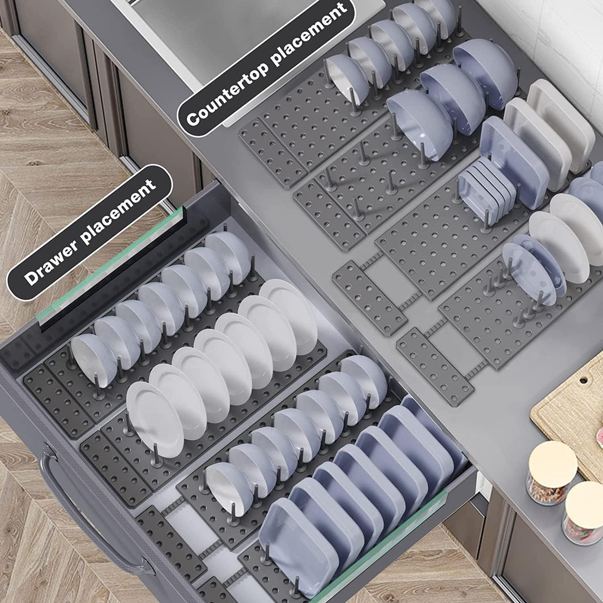 Compact Dish Drying Rack & Kitchen Organizer