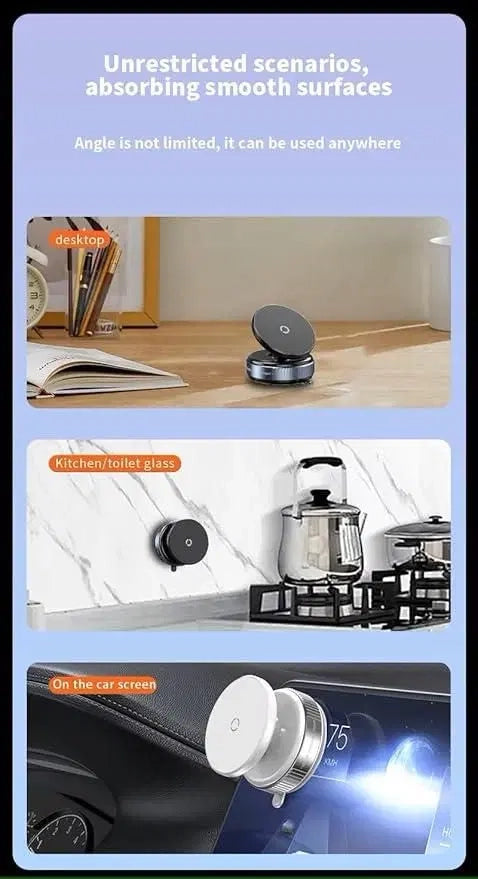 360° Magnetic Phone Holder with Suction Mount
